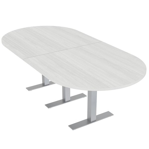 45 in W, 96 in L, 29 in H, Engineered Wood Top, White